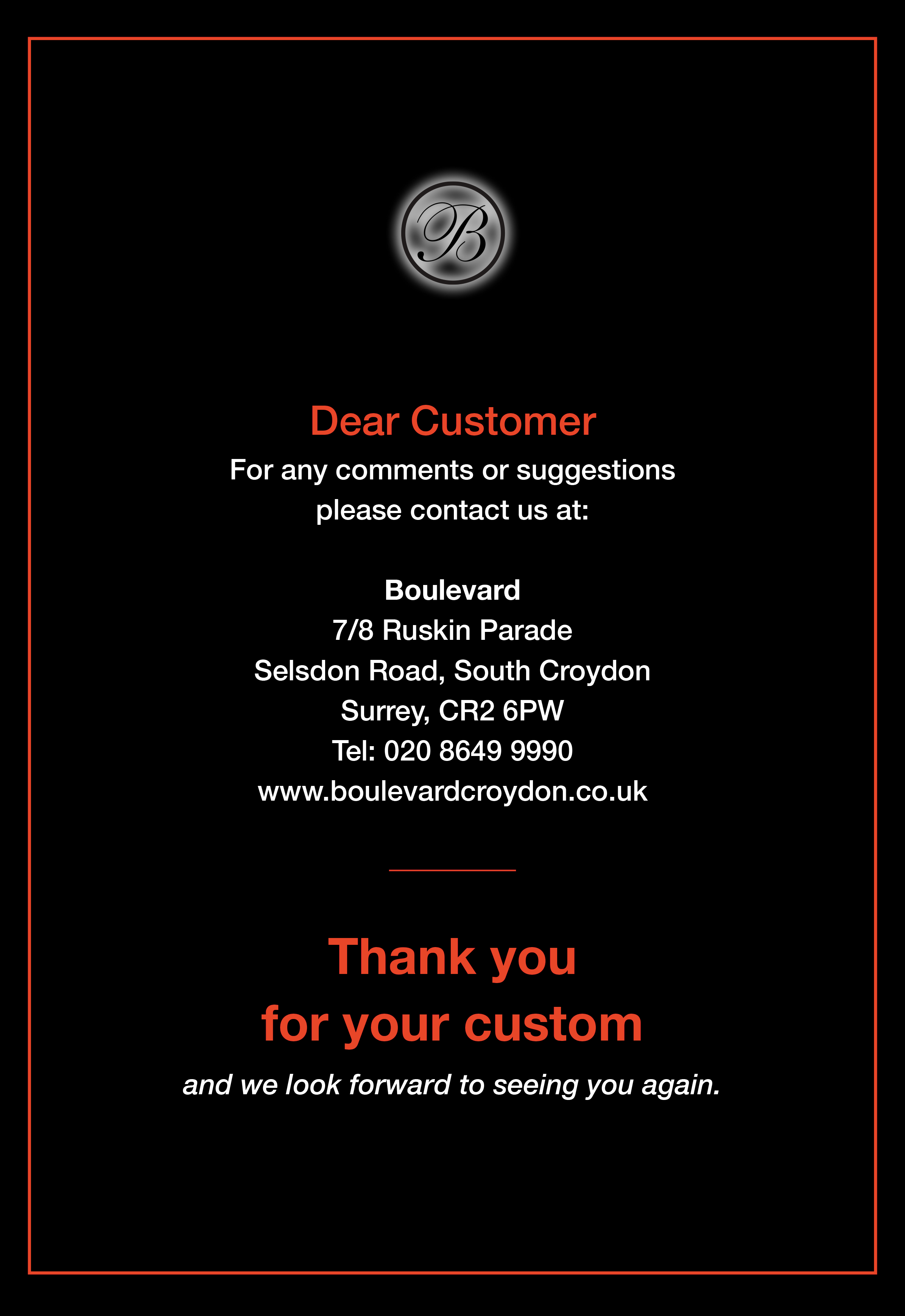 Dear Customer