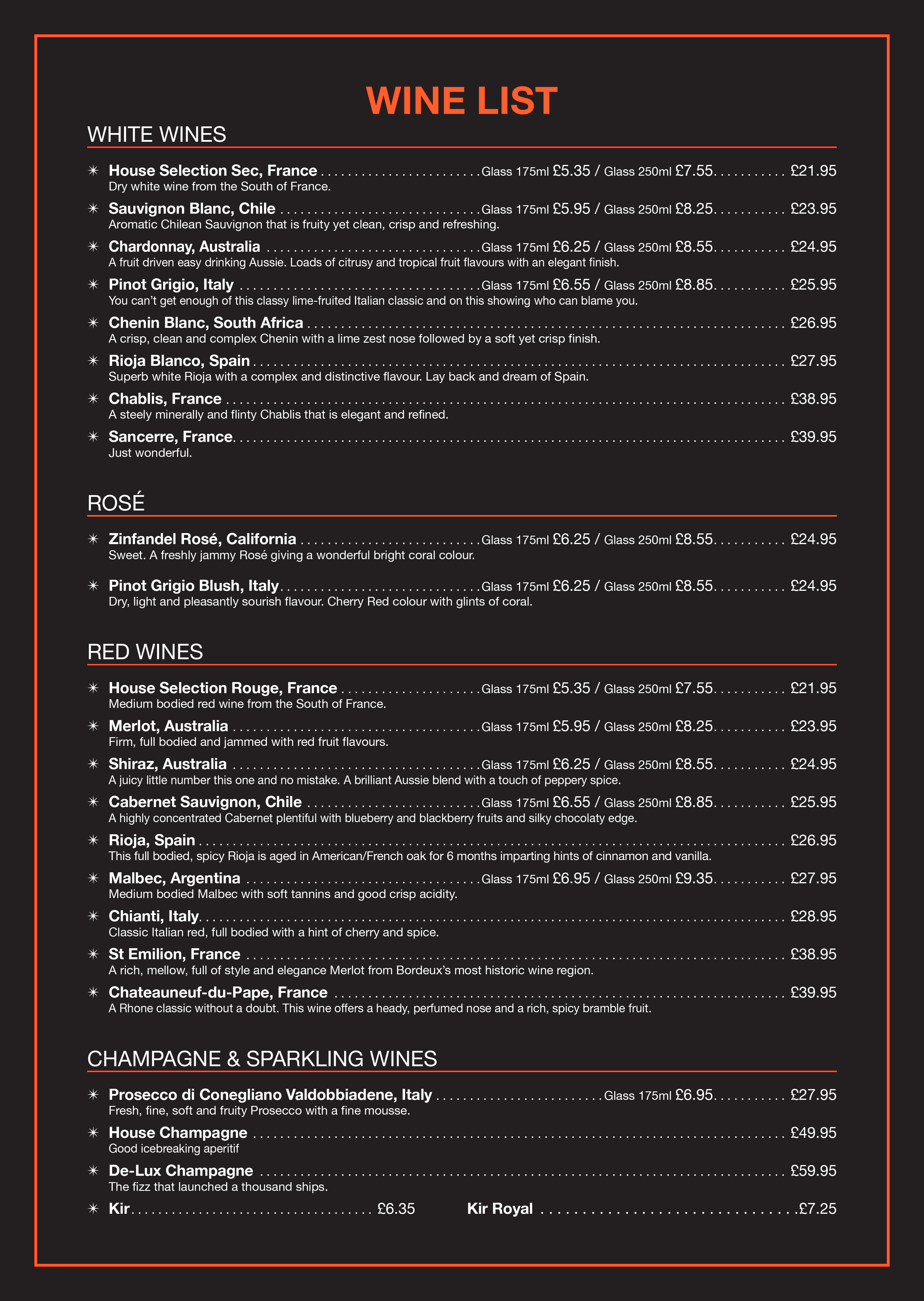 Wine List